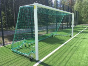Jalkapallomaali 5x2 m, quick lift pyörin, ke-va