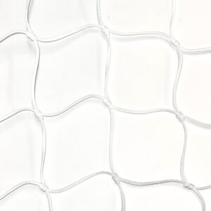 Jalkapallomaaliverkko, euro, 7,5x2,5/2x2 m, valkoinen, lanka 4 mm