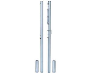 Lentopallopylväät, 83 mm pyöreä, pari, alum.